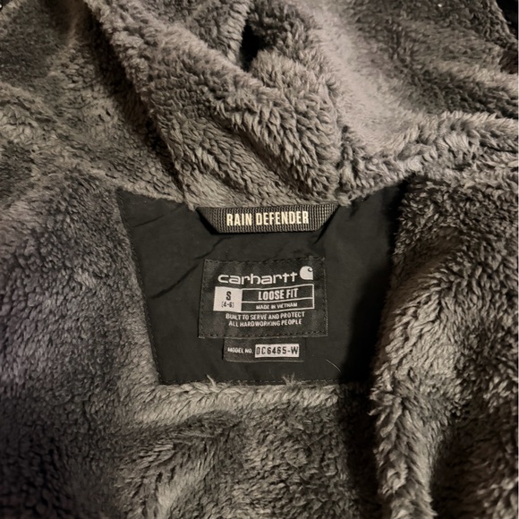 Carhartt Women's Rain Defender Loose-Fit Hooded Jacket Fleece-Lined Sz Small - Picture 9 of 14